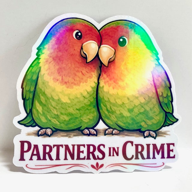 Partners in Crime - Lovebird Pair Sticker