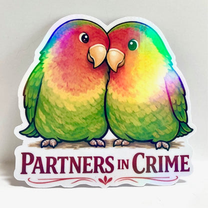 Partners in Crime - Lovebird Pair Sticker