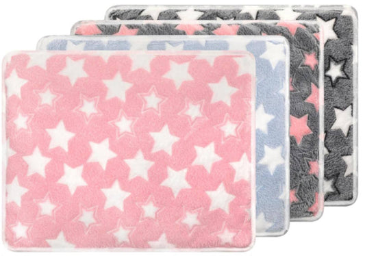 Self-Heating Cat Bed – Star Print Thermal Mat with Removable Cover (16" x 20")