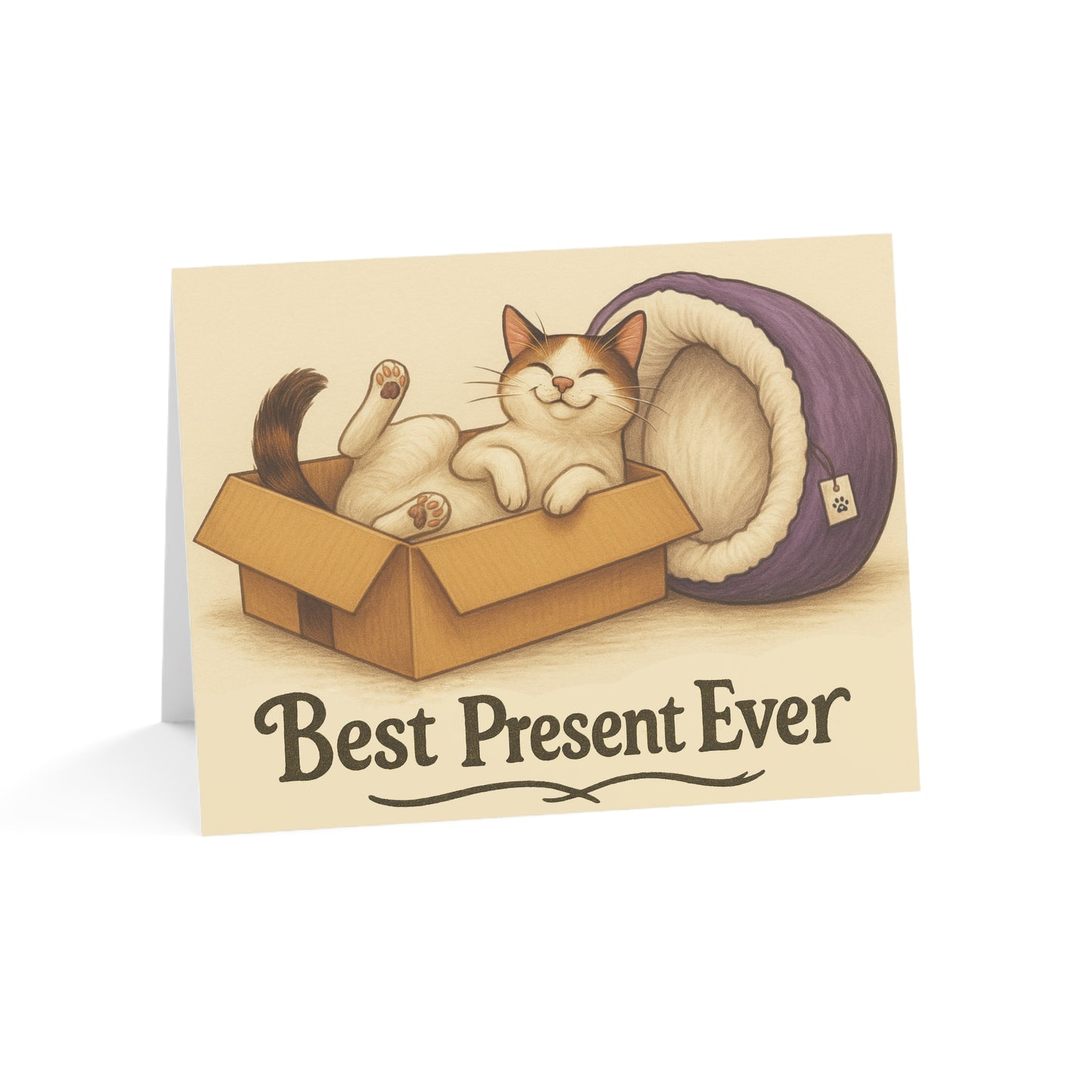 Best Present Ever – Holiday Cat Greeting Card