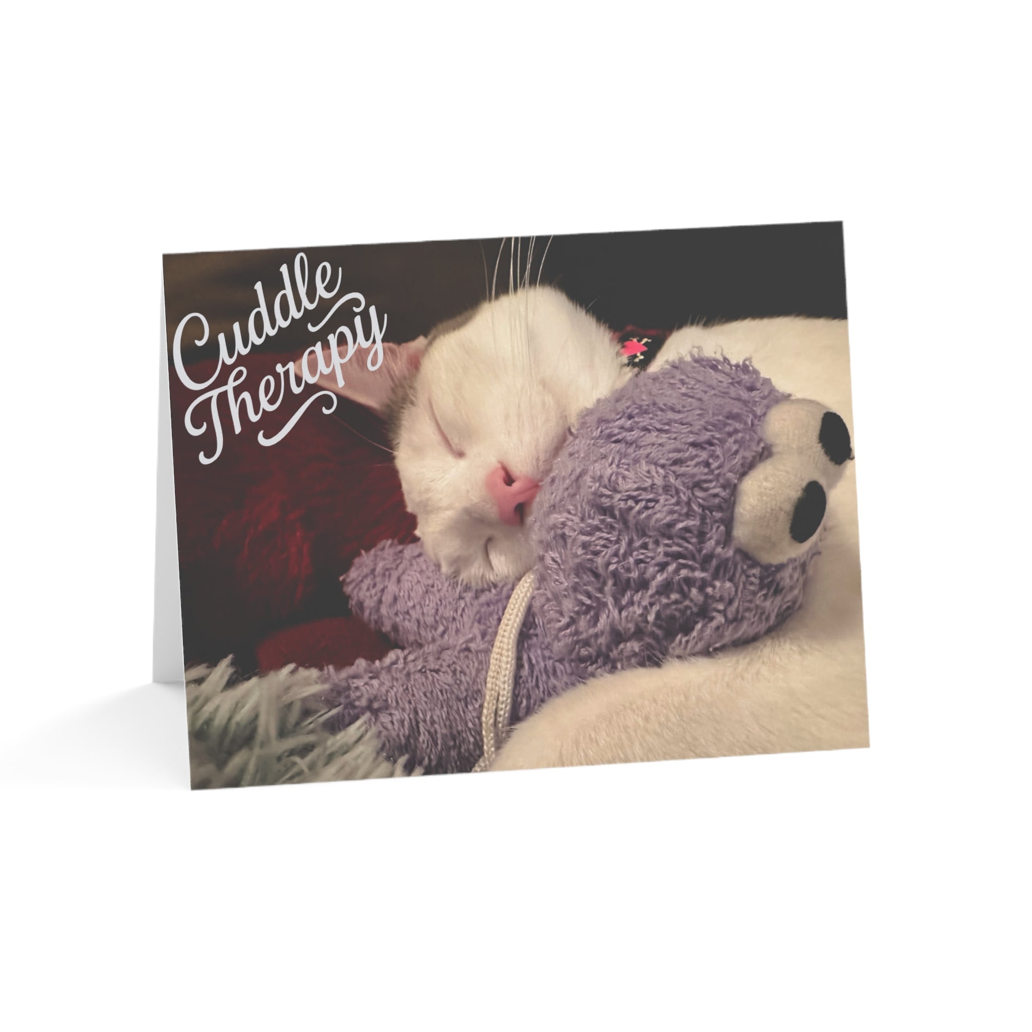 Cuddle Therapy – Cat Greeting Card – Paws N Purrs Pets