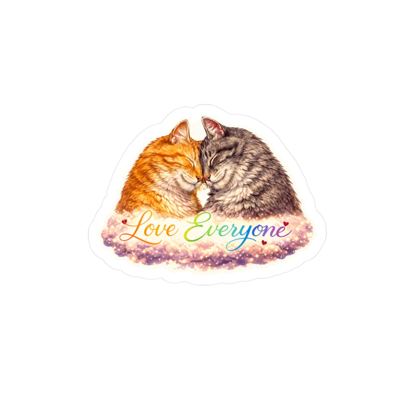 Love Everyone - Cat Pair Sticker