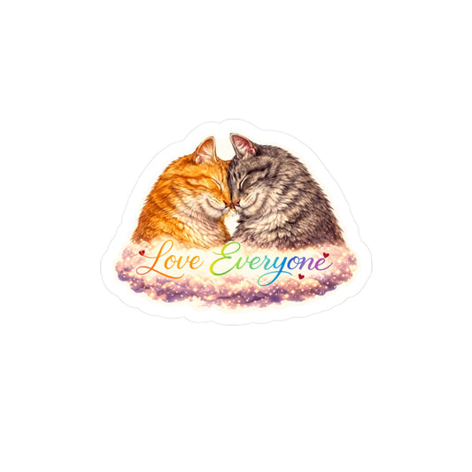 Love Everyone - Cat Pair Sticker