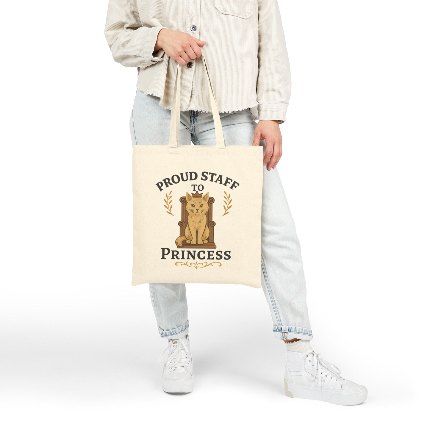 Personalized Proud Staff of the Royal Feline – Custom Cat Name Tote Bag