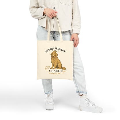 Personalized Proud Servant to the Royal Canine – Custom Dog Name Tote Bag