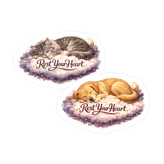 Rest Your Heart - Life Lessons, Rainbow Bridge Pet Sticker