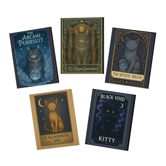 Mystical Cats: Greeting Card Set (5-Pack)