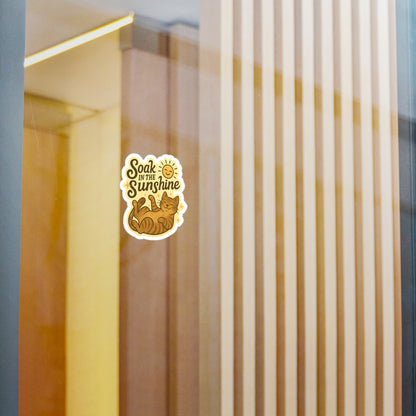 Soak in the Sunshine - Life Lessons Cat Sticker