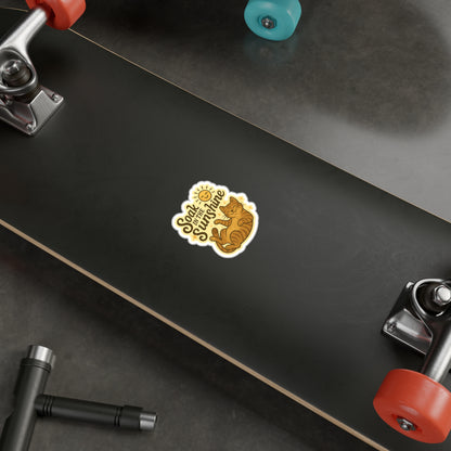 Soak in the Sunshine - Life Lessons Cat Sticker