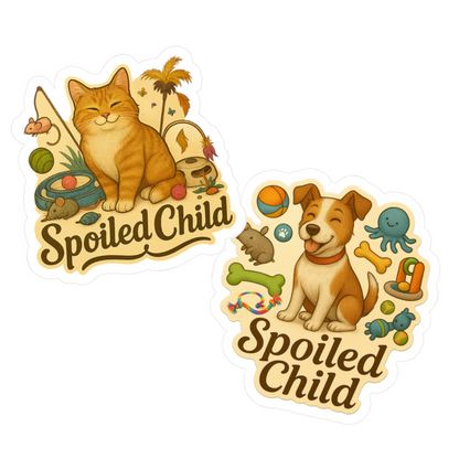Spoiled Child Sticker Set - Cat & Dog Pet Stickers