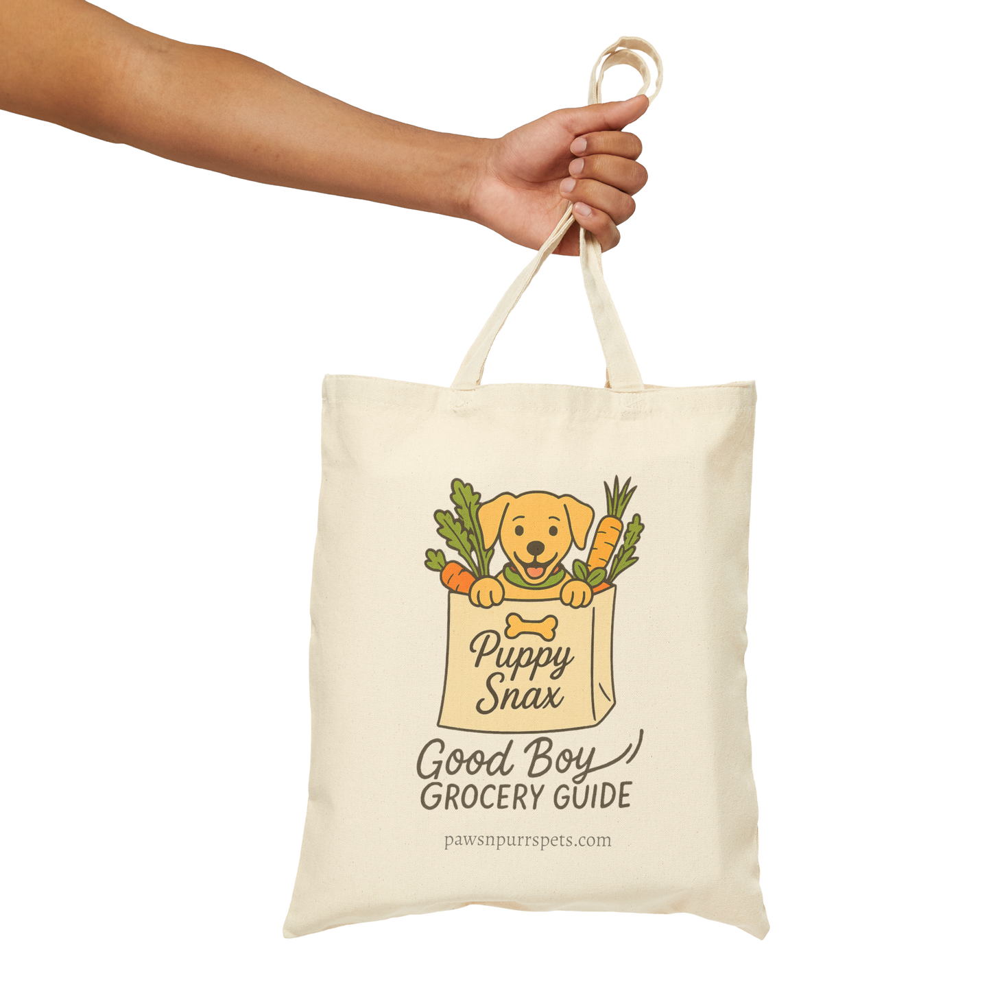 Good Boy Grocery and Pup Pantry Designs - Dog Canvas Tote Bag
