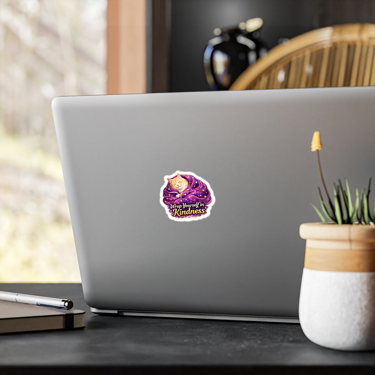 Wrap Yourself in Kindness - Life Lessons Cat Sticker