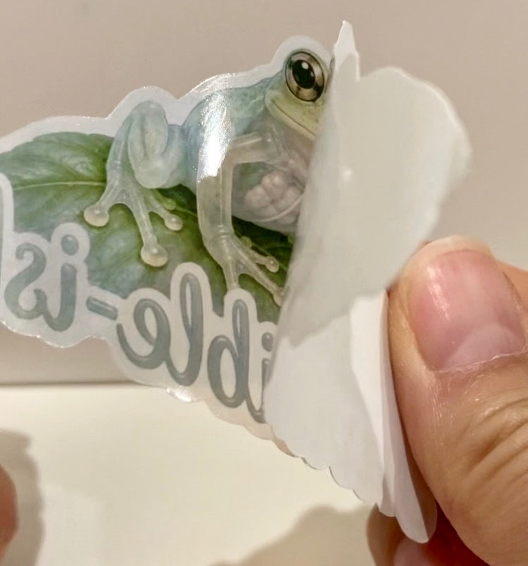 Invisible-ish - Glass Frog Sticker