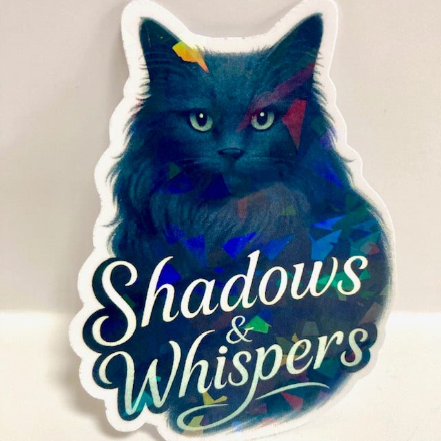 Shadows & Whispers - Russian Blue Cat Sticker