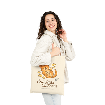 Purrfectly Fresh and Cat Snax On Board Designs - Cat Canvas Tote Bag
