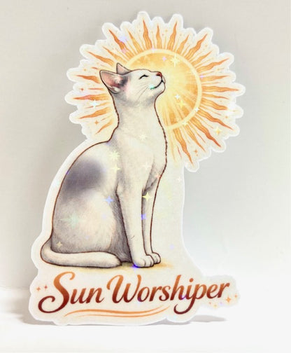 Sun Worshiper - Cat Sticker