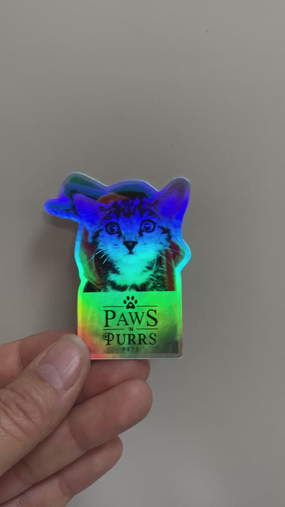 Pumpkin Head Kitten – Paws 'N Purrs PnP Mascot Dawn Vinyl Sticker
