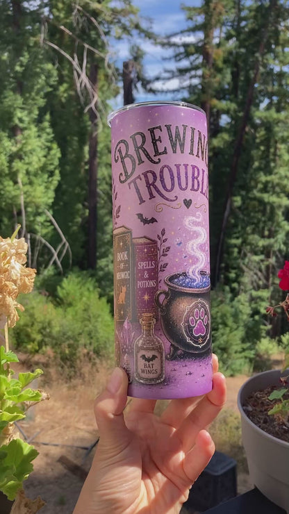 Brewing Trouble - 20oz Glow-in-the-Dark Steel Tumbler