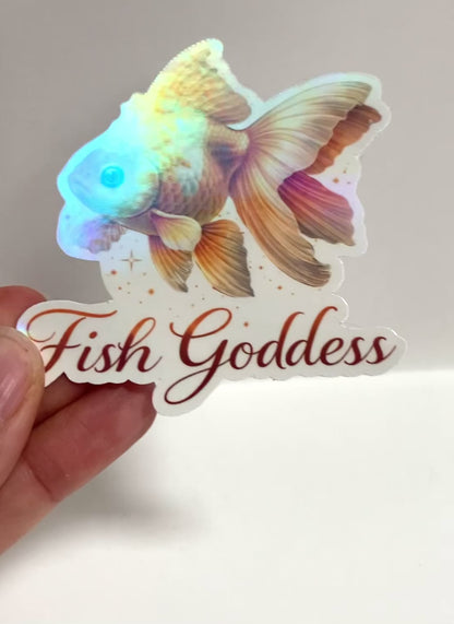 Fish Goddess - Fantail Goldfish Sticker