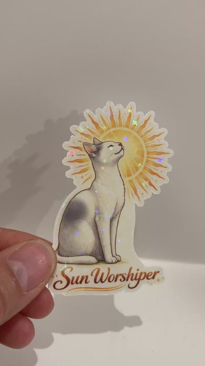 Sun Worshiper - Cat Sticker