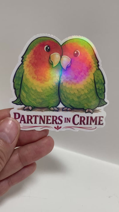 Partners in Crime - Lovebird Pair Sticker